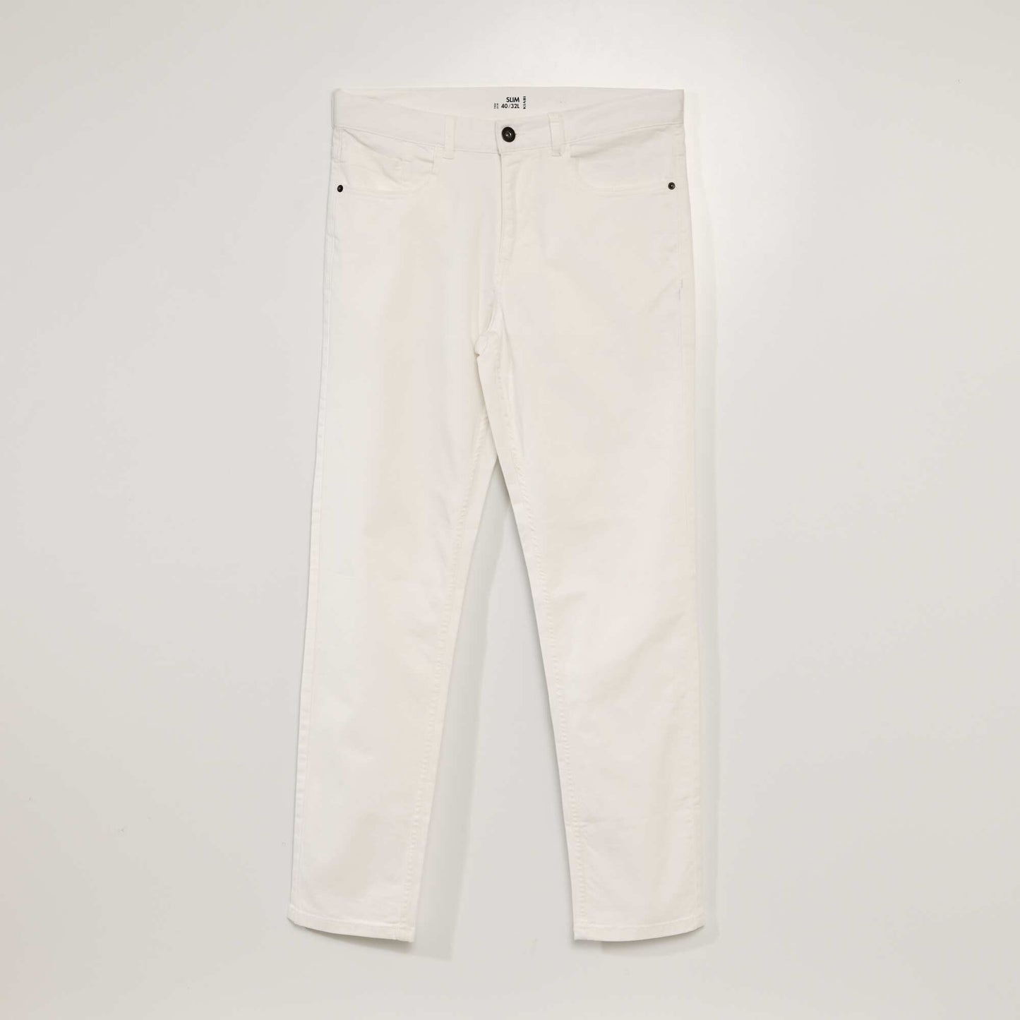 Chino slim 5 poches - L32 blanc