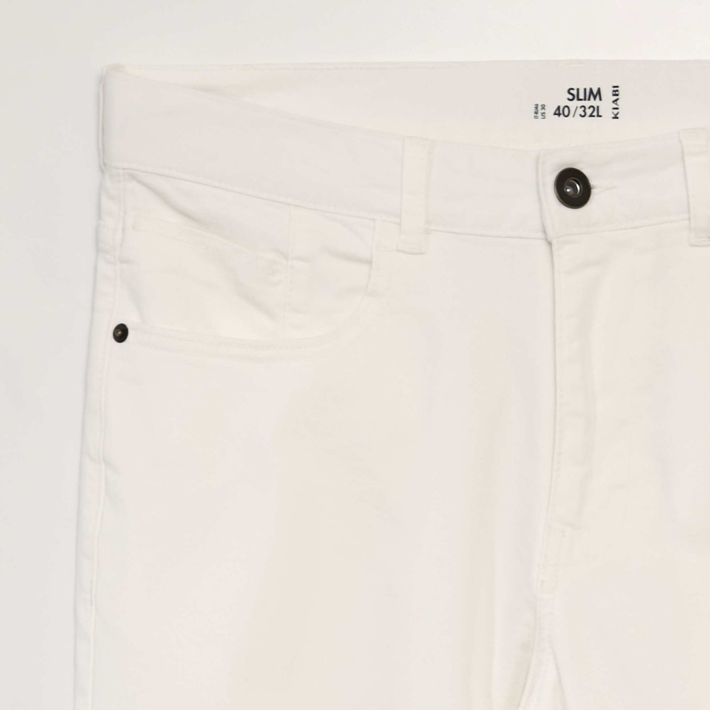 Chino slim 5 poches - L32 blanc