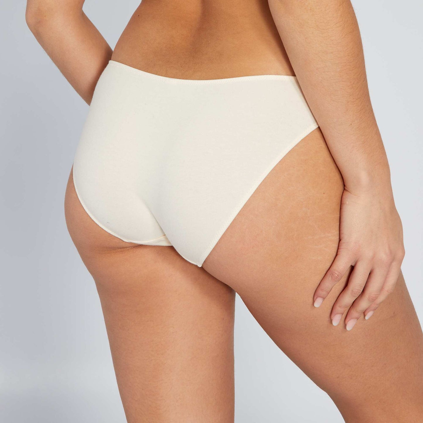Culotte coton galon dentelle beige