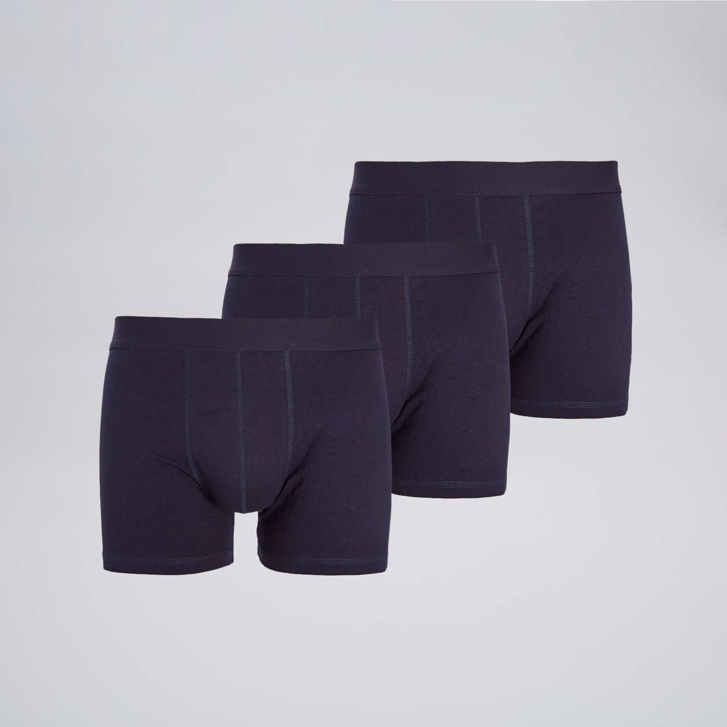 Lot de 3 boxers unis marine