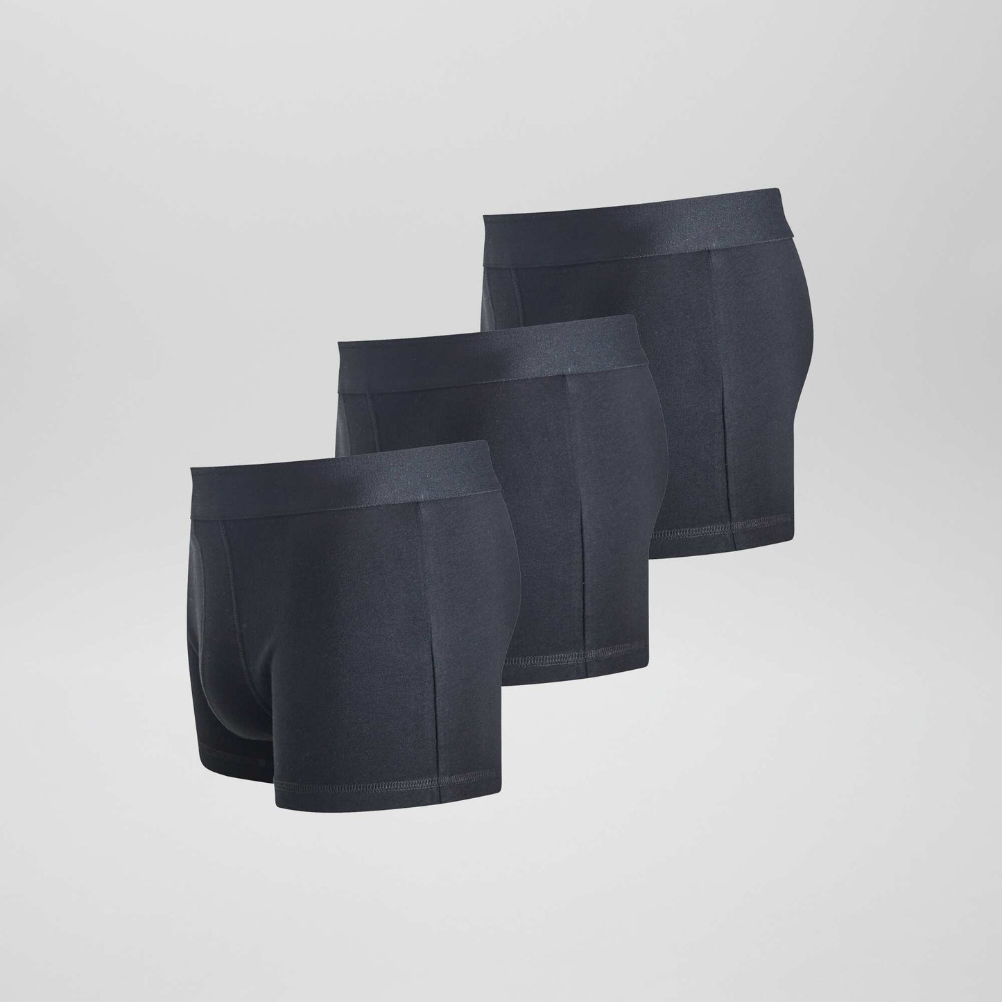 Lot de 3 boxers unis noir