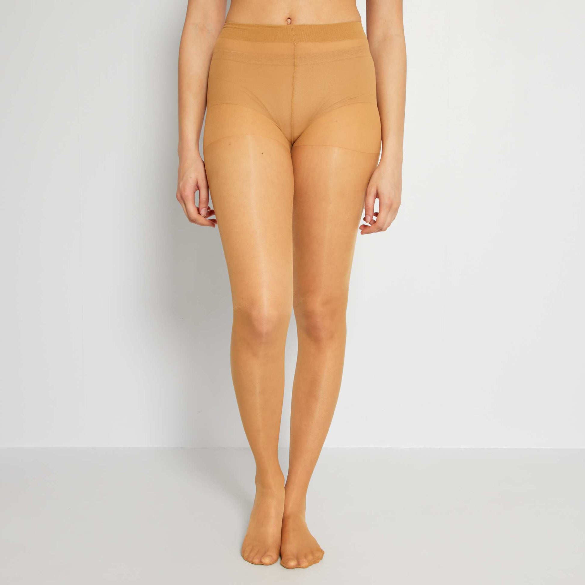 Lot 2 paires de collants 20D BEIGE
