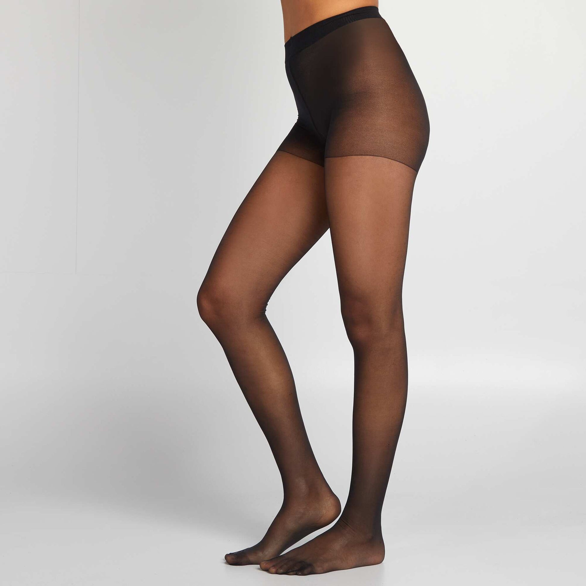 Lot 2 paires de collants 20D NOIR