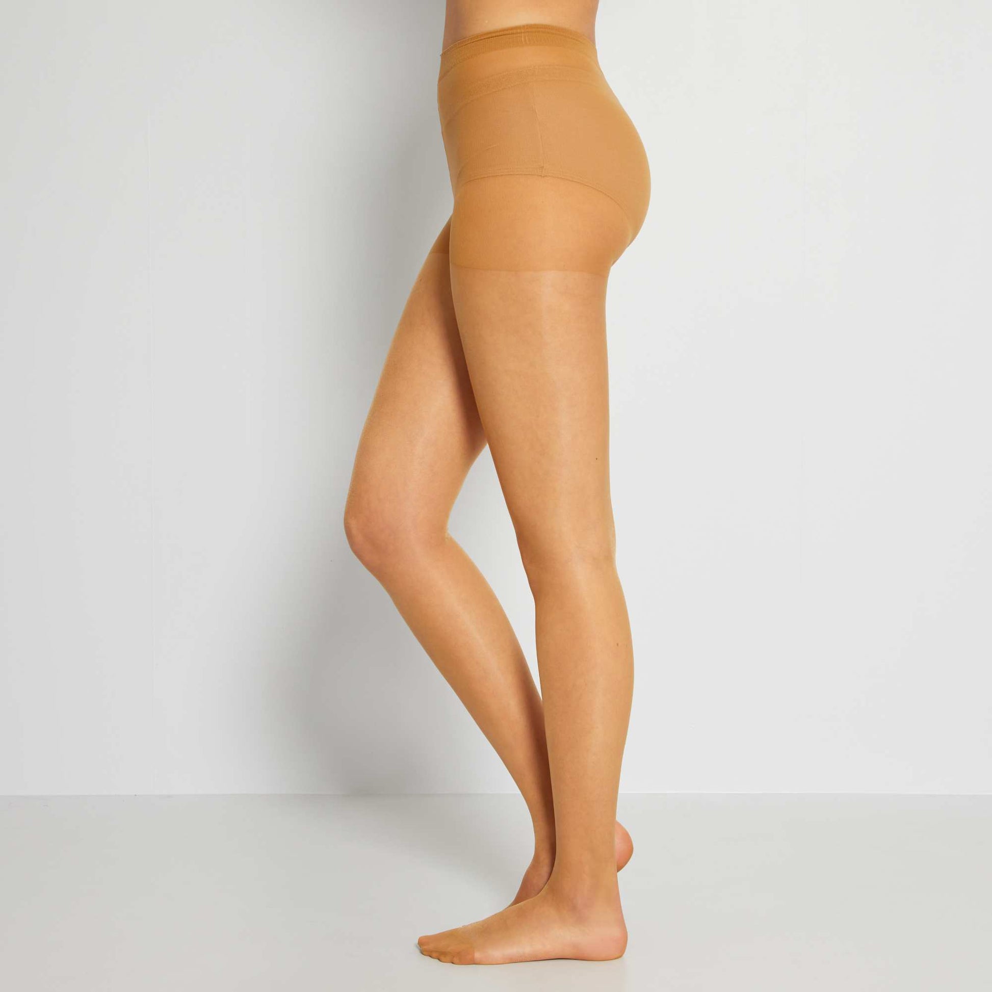 Lot de 2 paires de collants voile 8D BEIGE