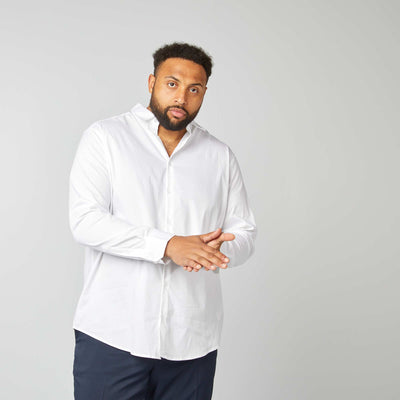 Chemise droite et stretch blanc