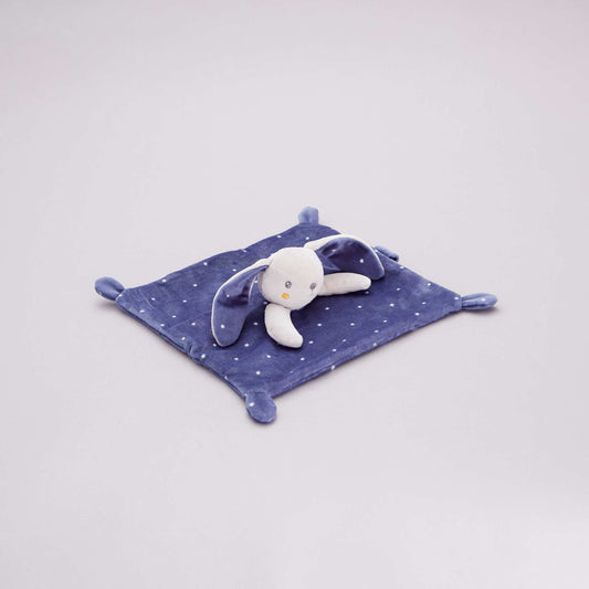 Doudou velours bleu