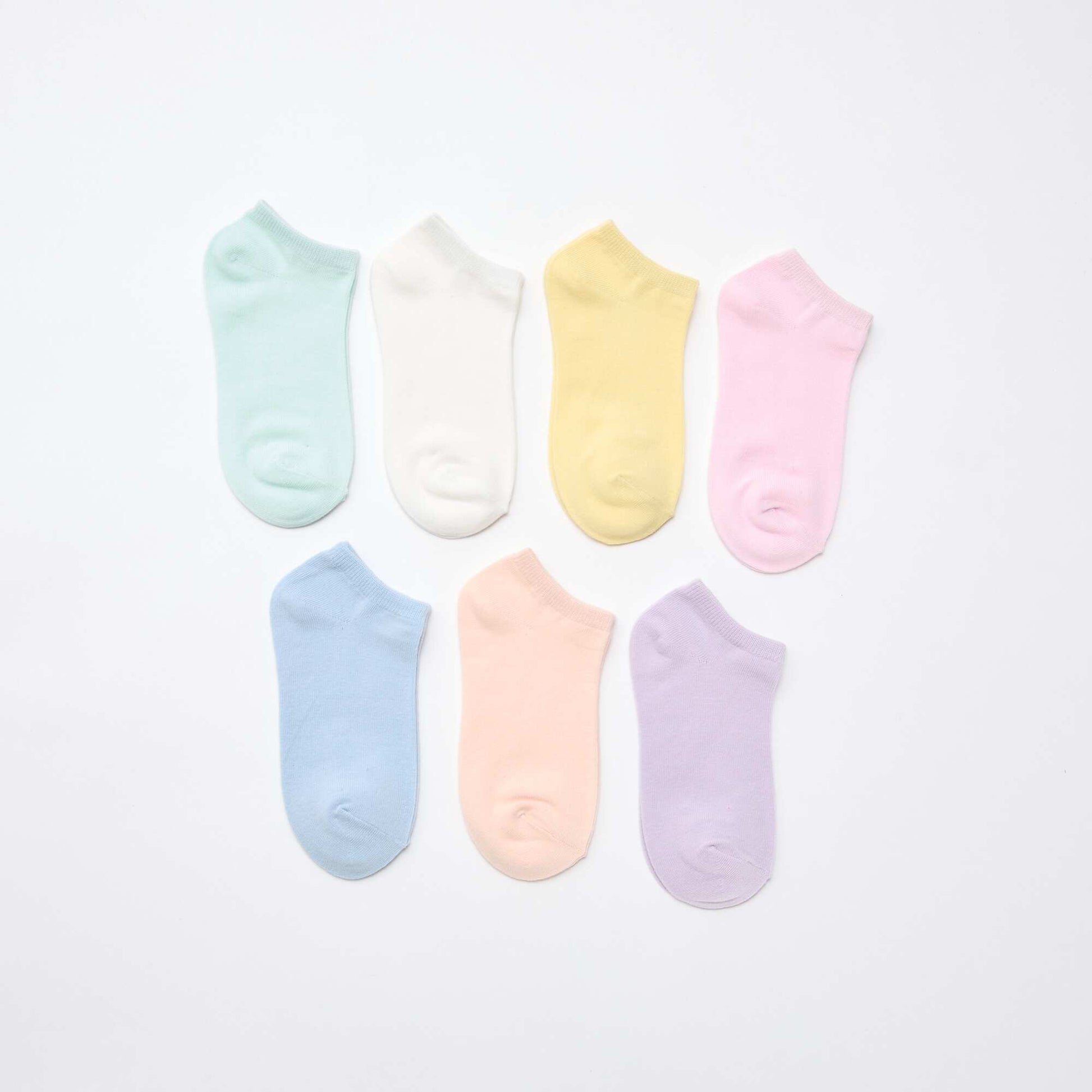 Lot de 7 paires de chaussettes invisibles VIOLET