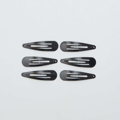 Lot de 6 pinces à cheveux noir