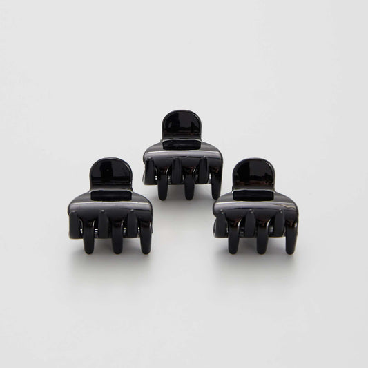 Lot de 3 pinces crabes noir