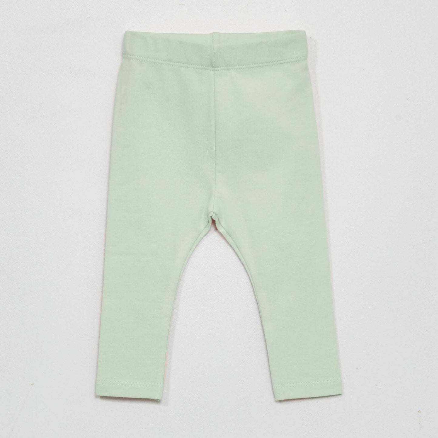 Legging long uni en maille jersey VERT