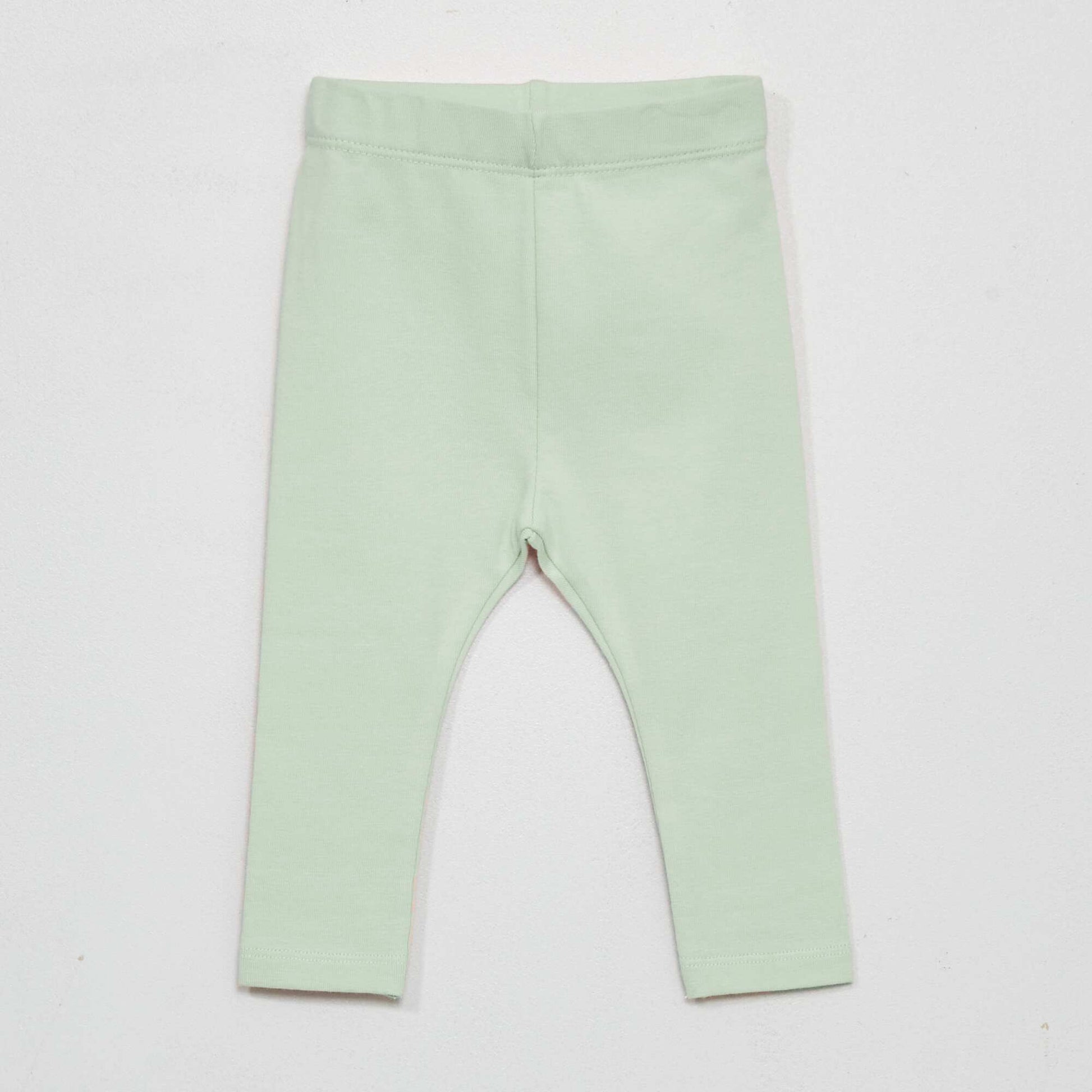 Legging long uni en maille jersey VERT