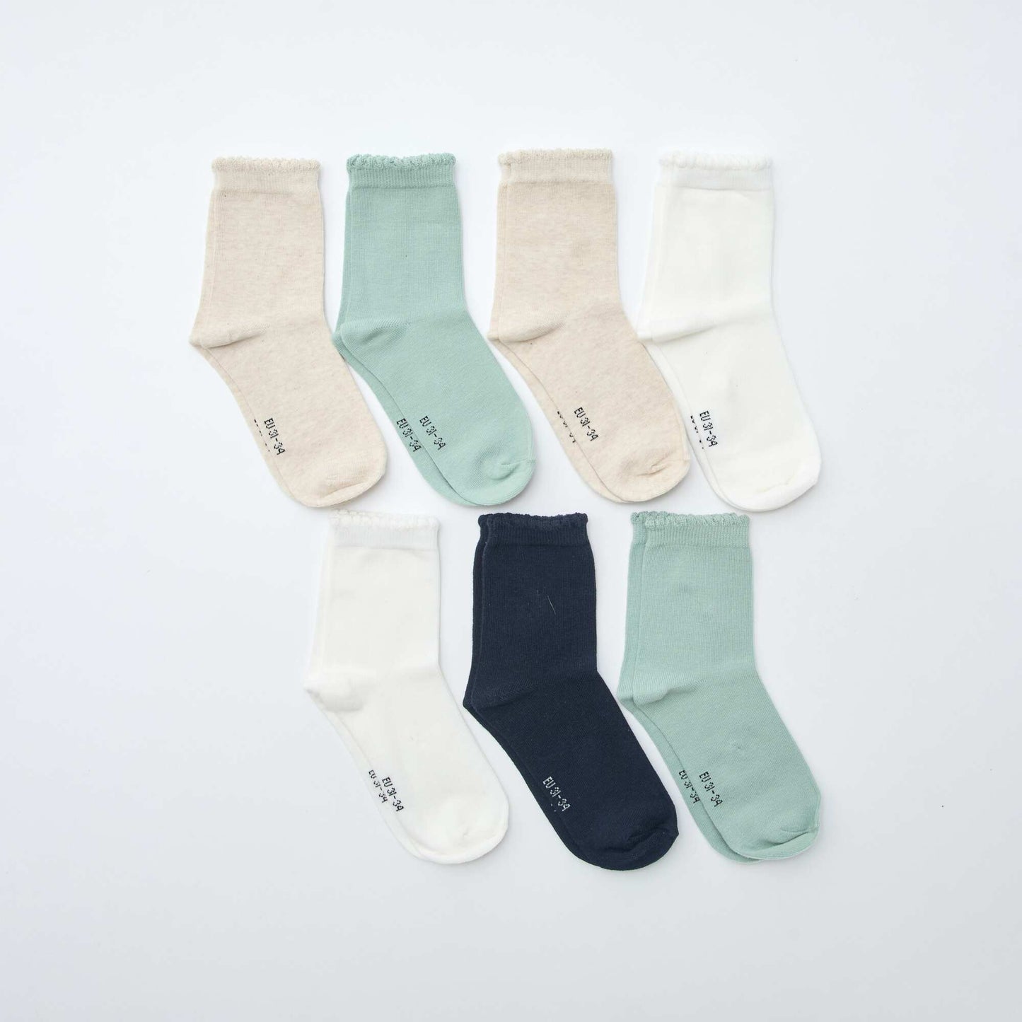 Lot de 7 paires de chaussettes BLEU