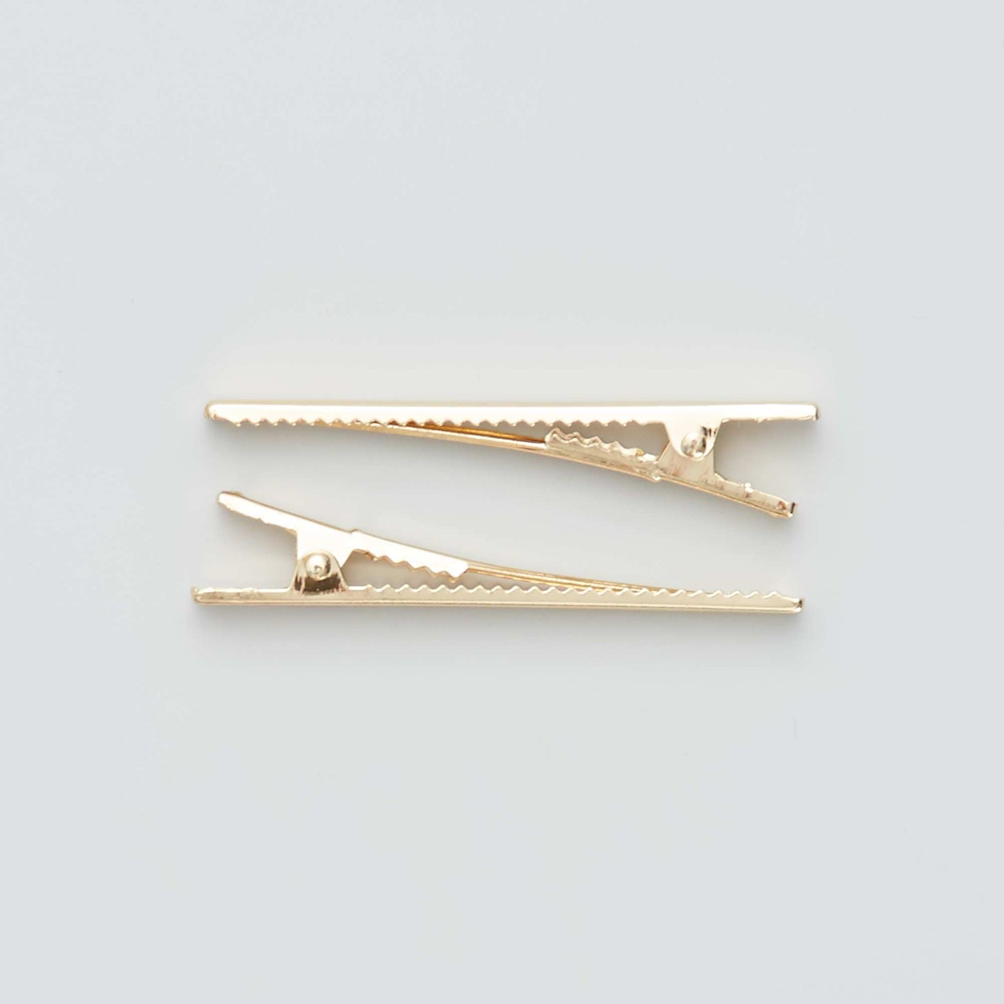 Lot de 4 pinces crocodiles doré