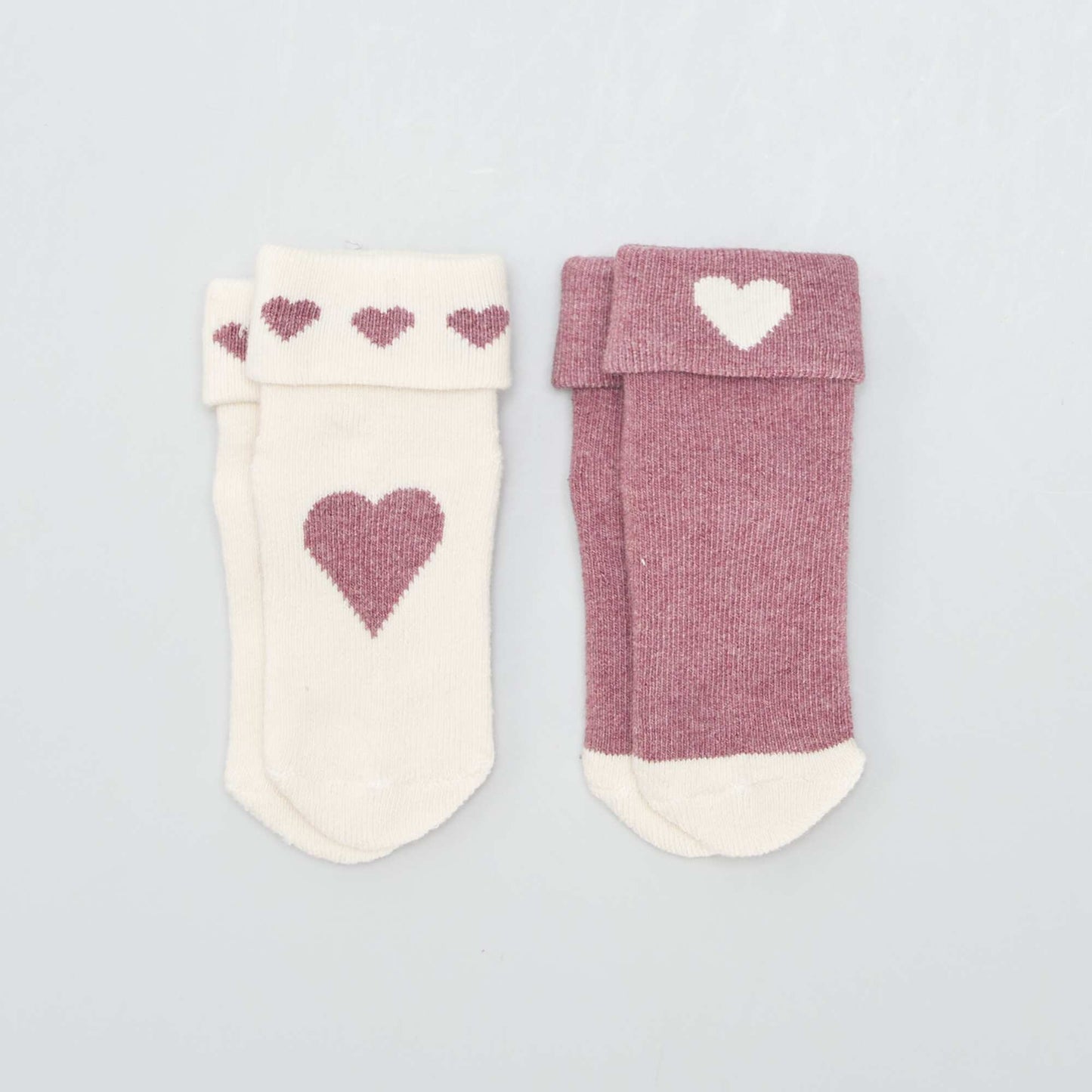 Lot de 2 paires de chaussettes Beige