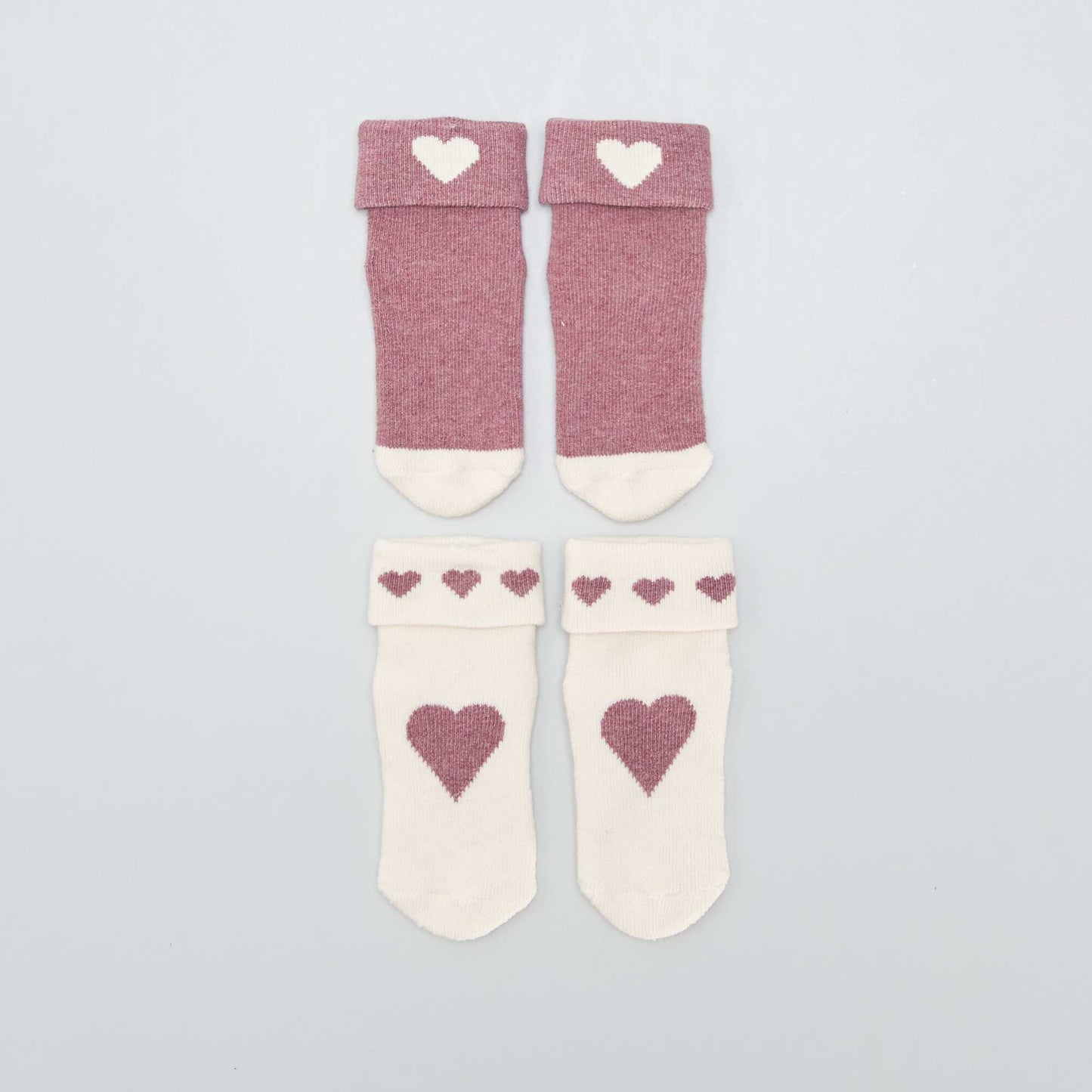 Lot de 2 paires de chaussettes Beige