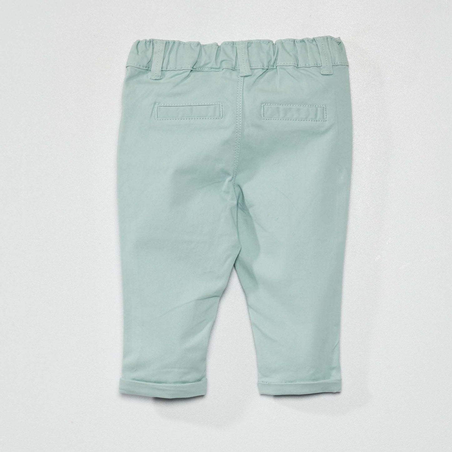 Pantalon chino uni Bleu