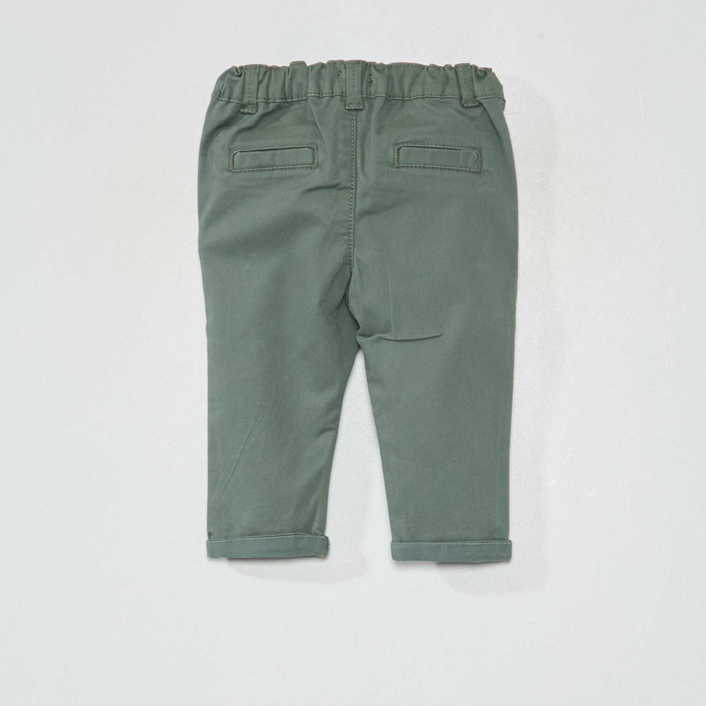 Pantalon chino uni Vert