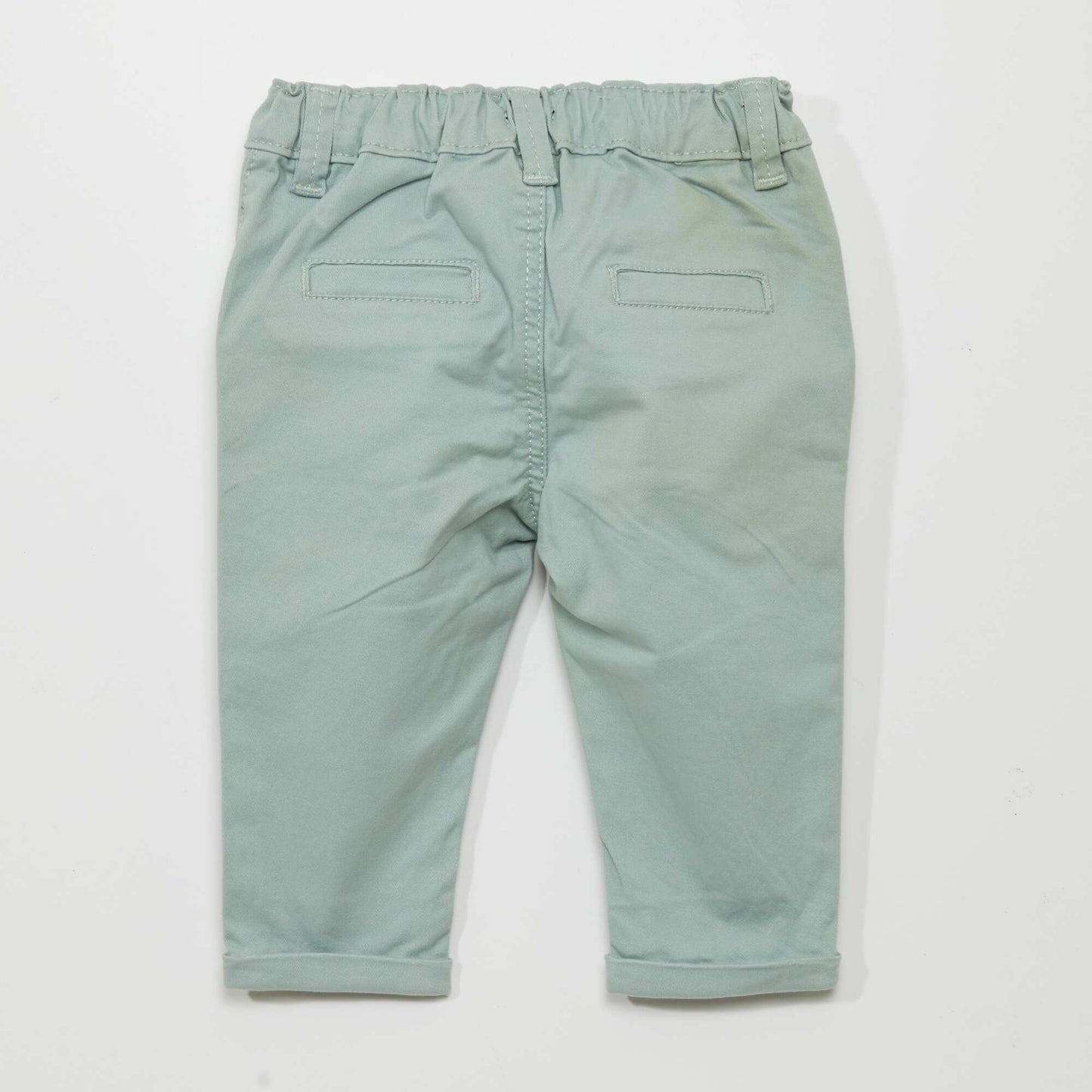 Pantalon chino uni Vert