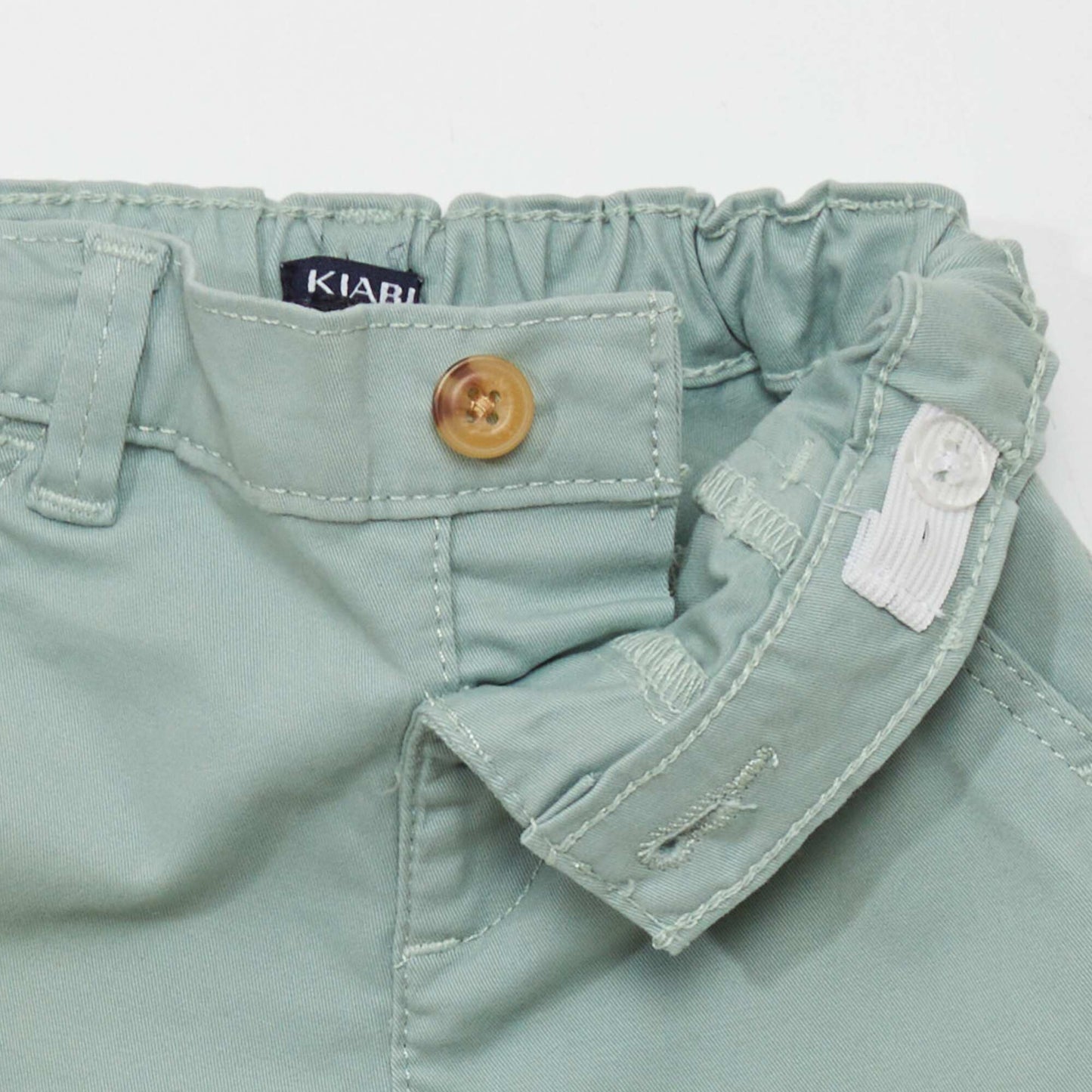 Pantalon chino uni Vert