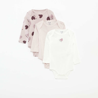 Lot de 3 bodies manches longues VIOLET