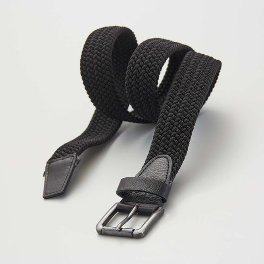 Ceinture tressée élastique noir