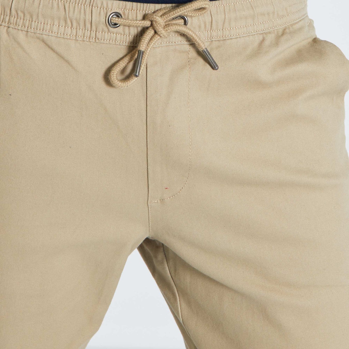 Chino slim coupe jogger beige chiné