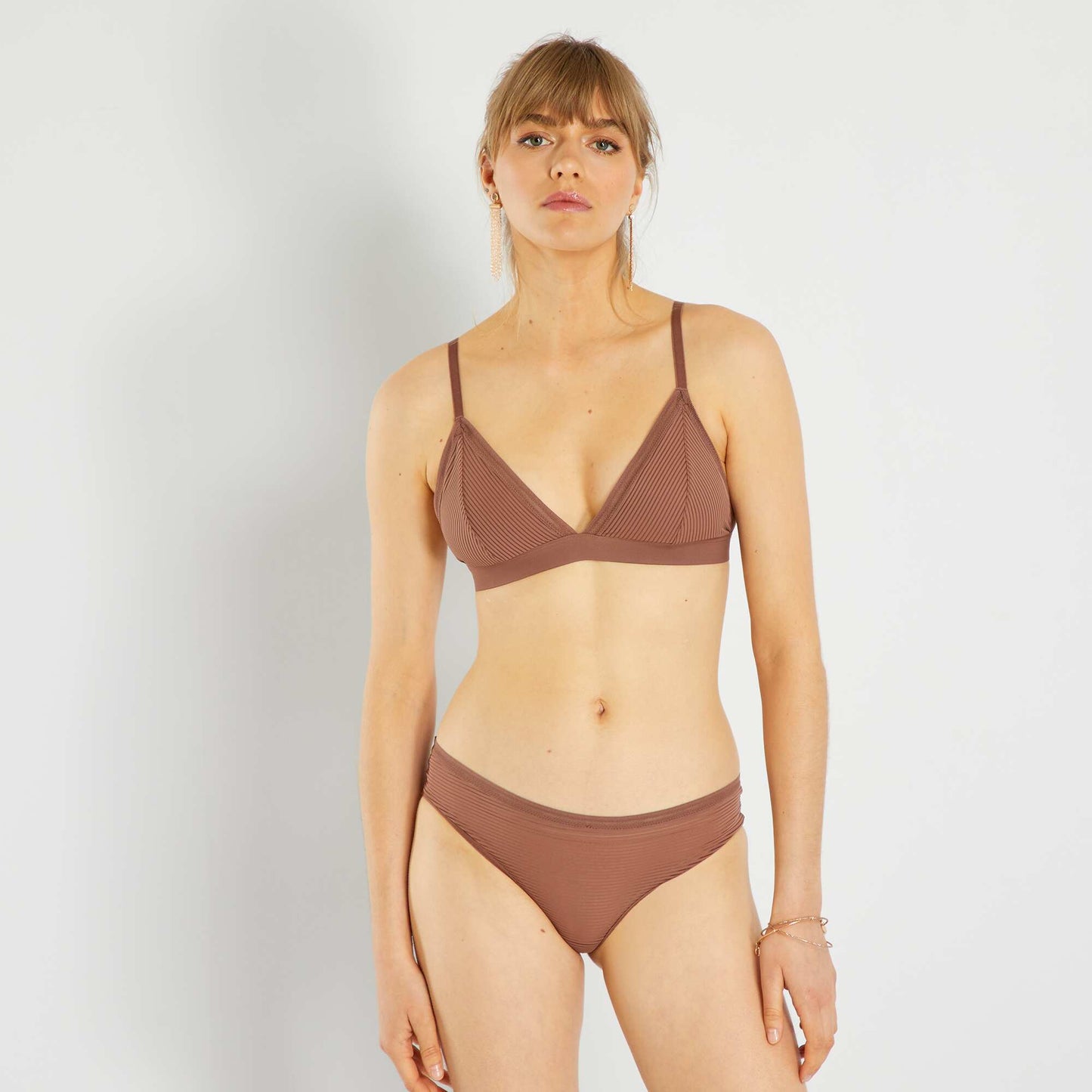 Triangle paddé microfibre Marron clair