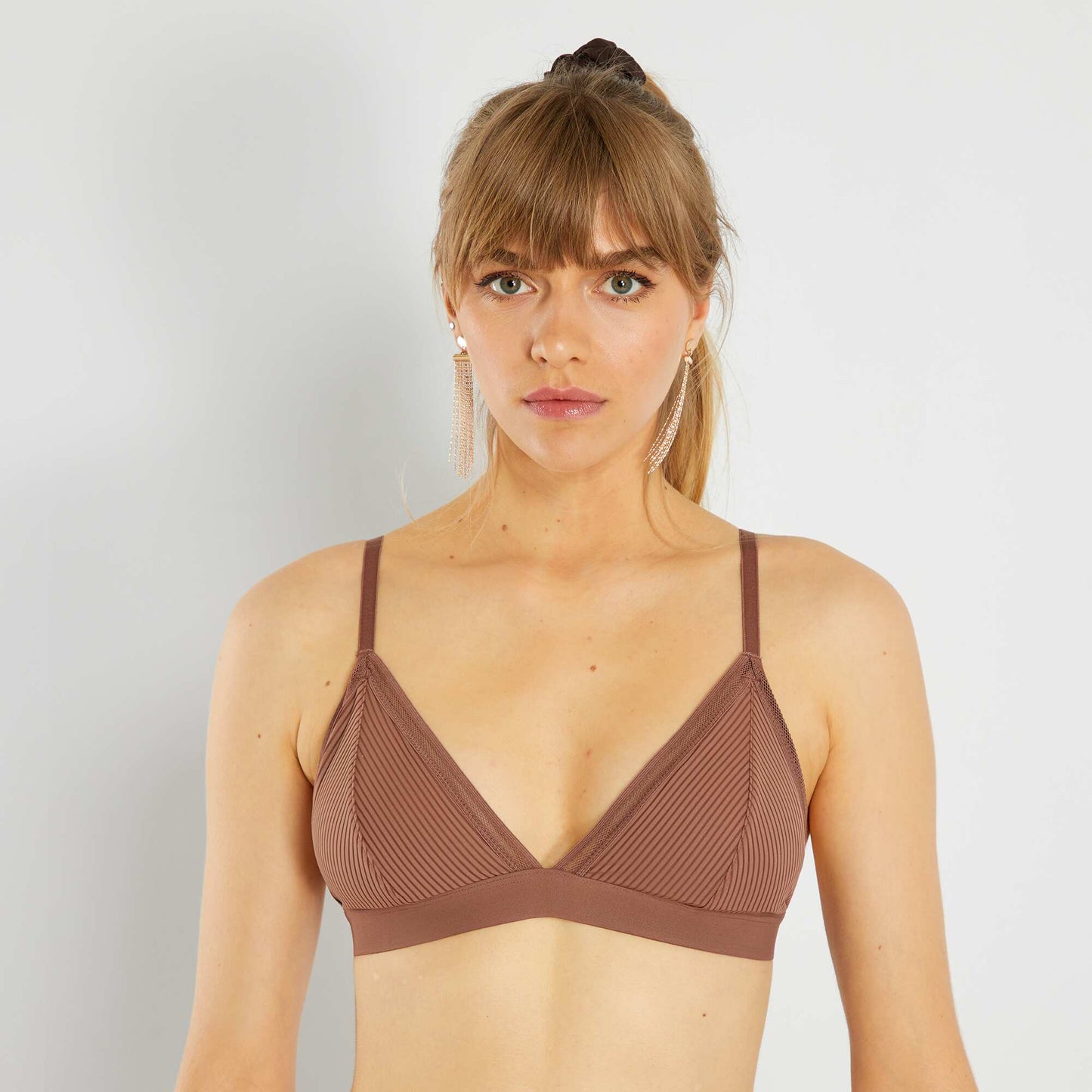 Triangle paddé microfibre Marron clair