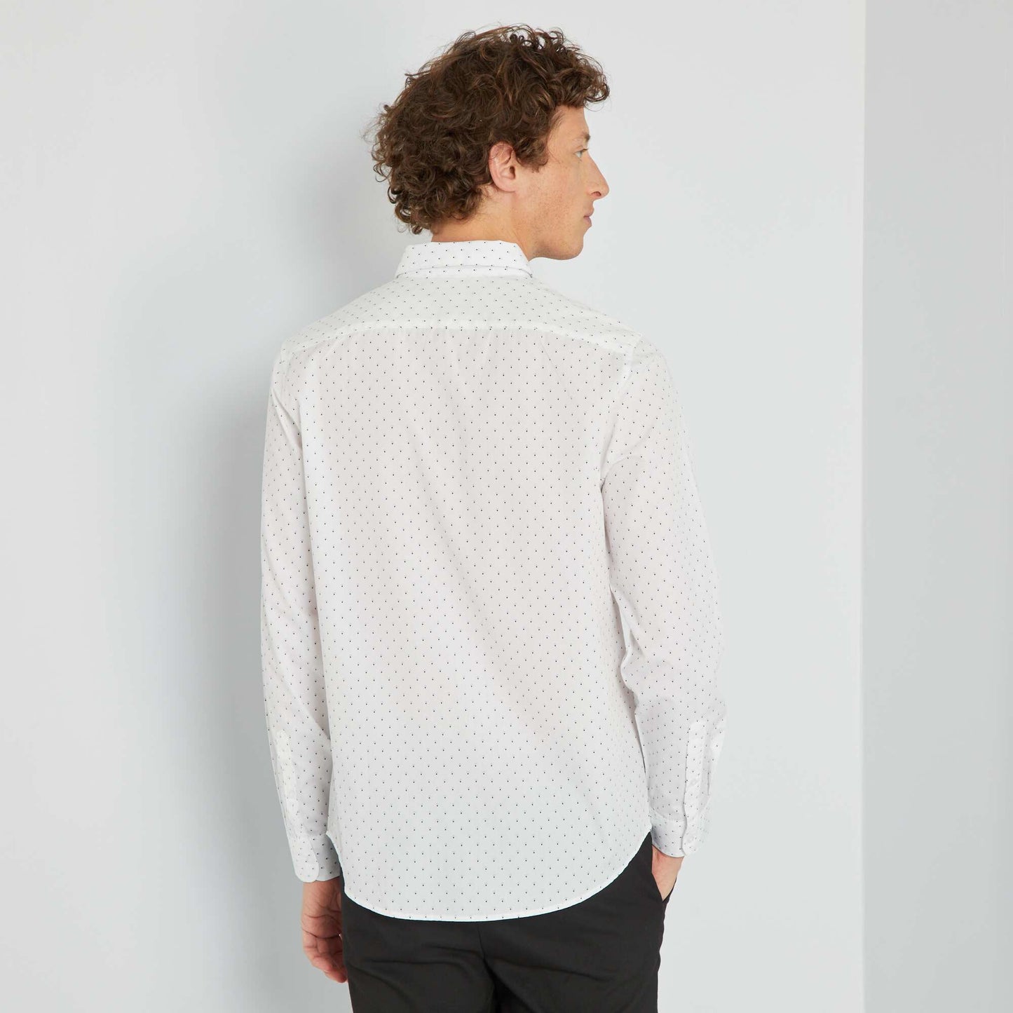 Chemise fantaisie à coupe droite Blanc