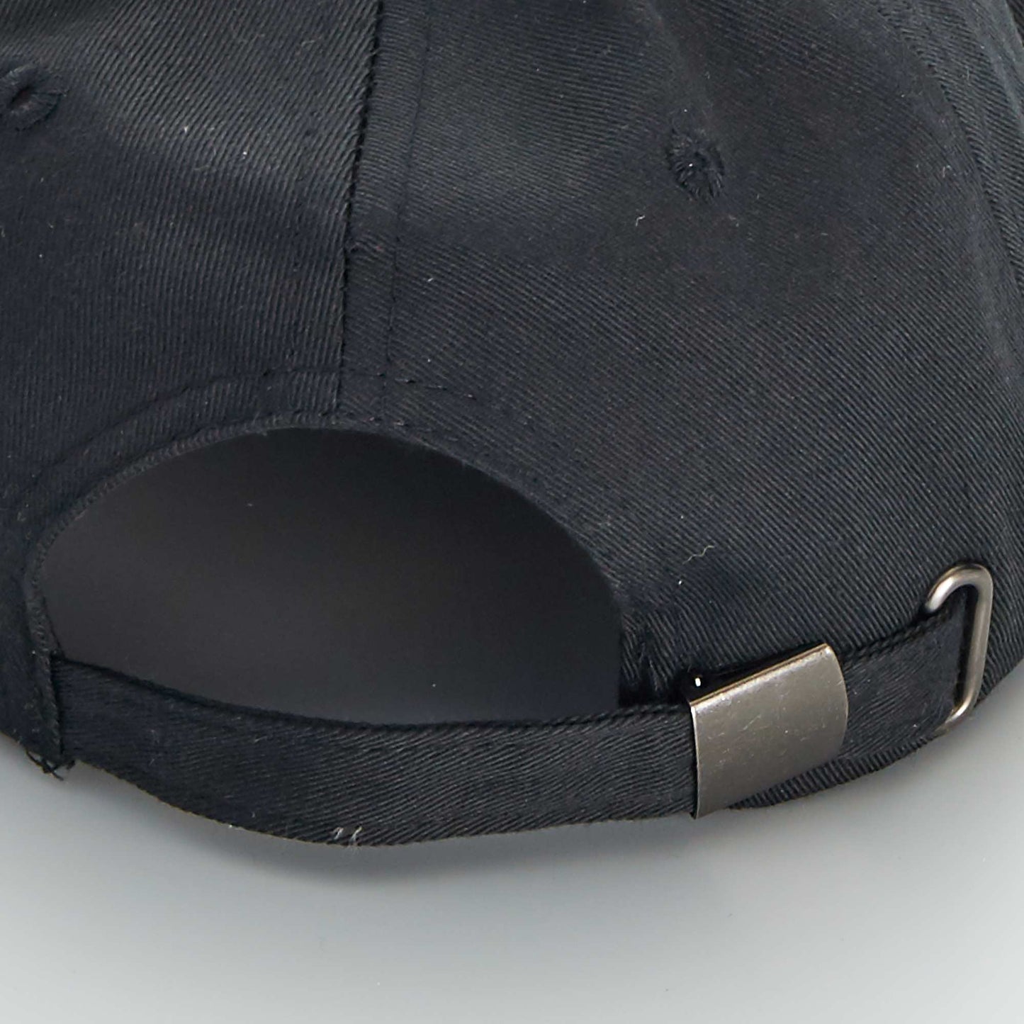 Casquette en toile unie noir