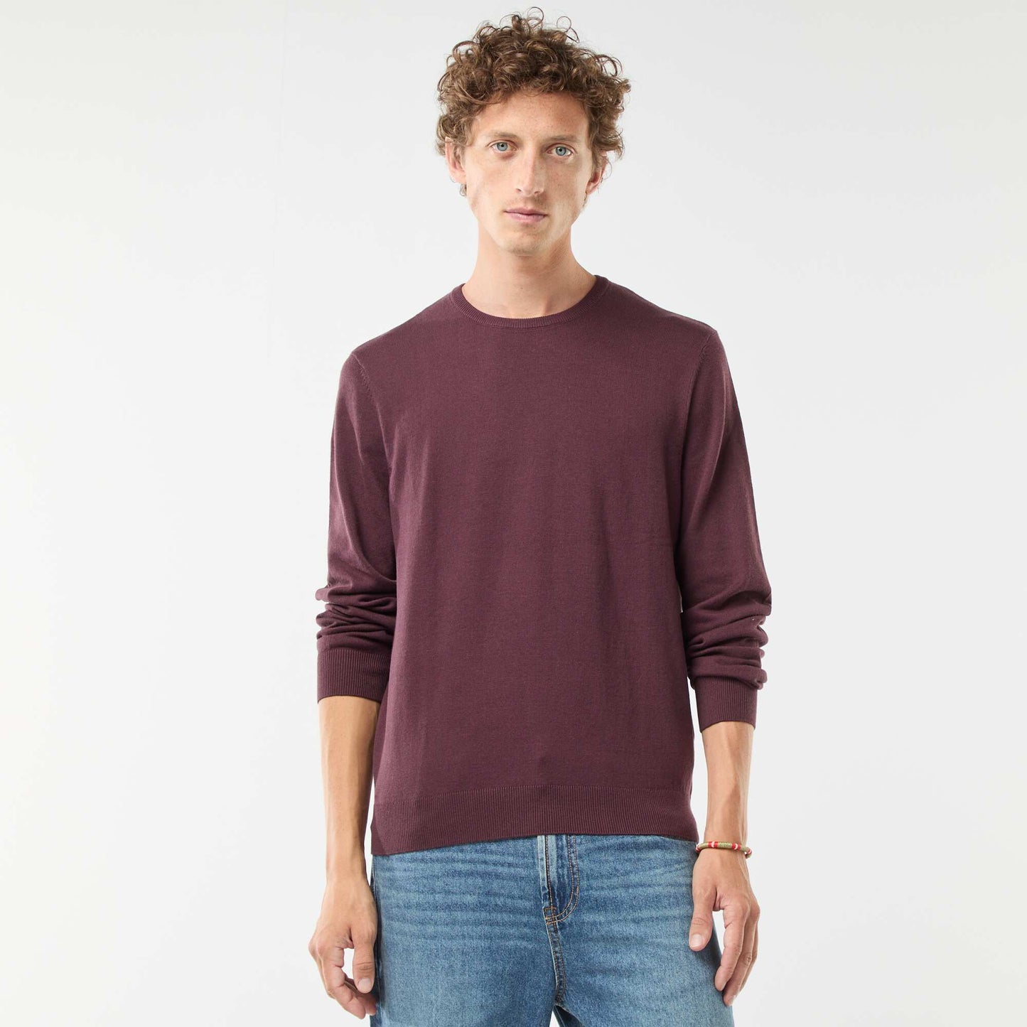 Pull uni à col rond VIOLET