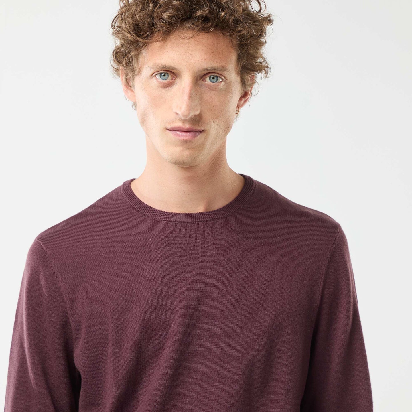 Pull uni à col rond VIOLET