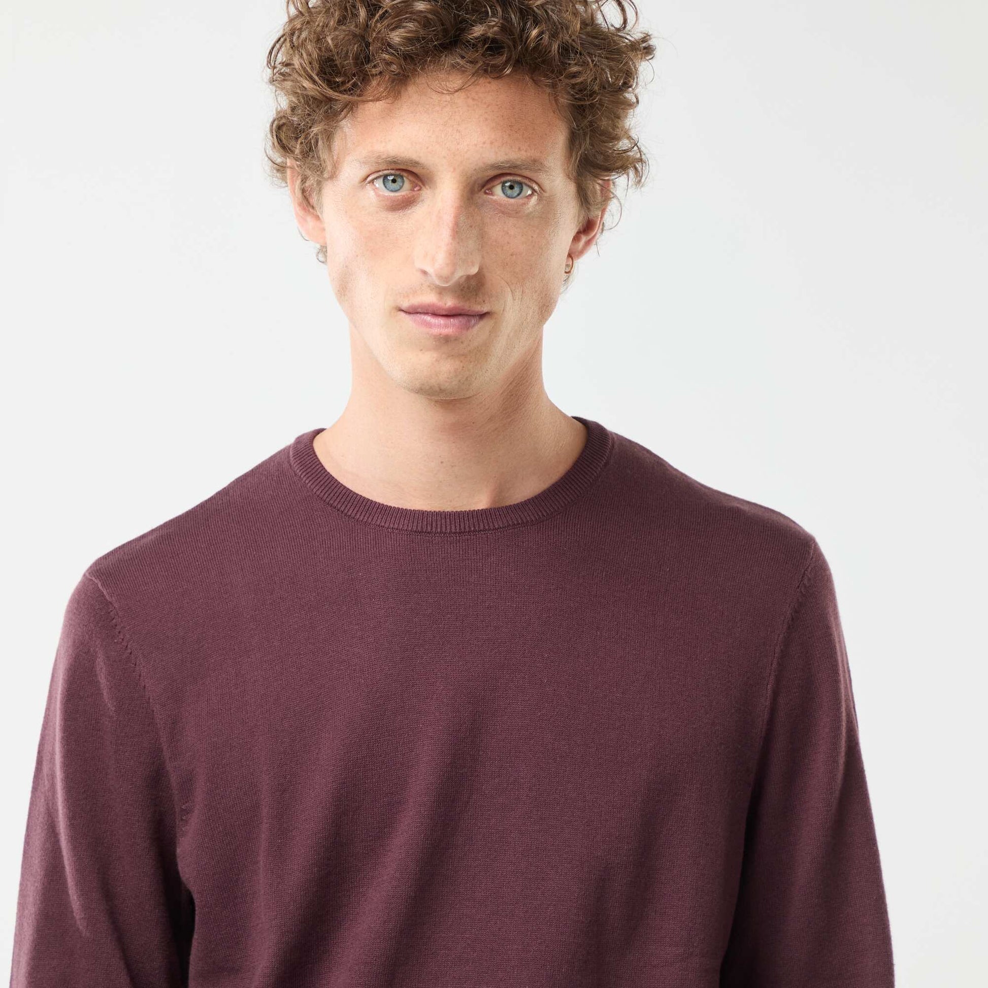 Pull uni à col rond VIOLET