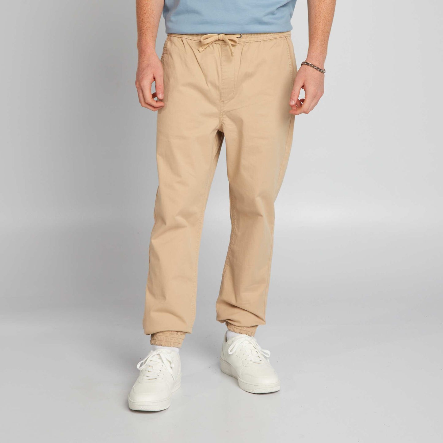 Pantalon esprit 'jogger' Beige