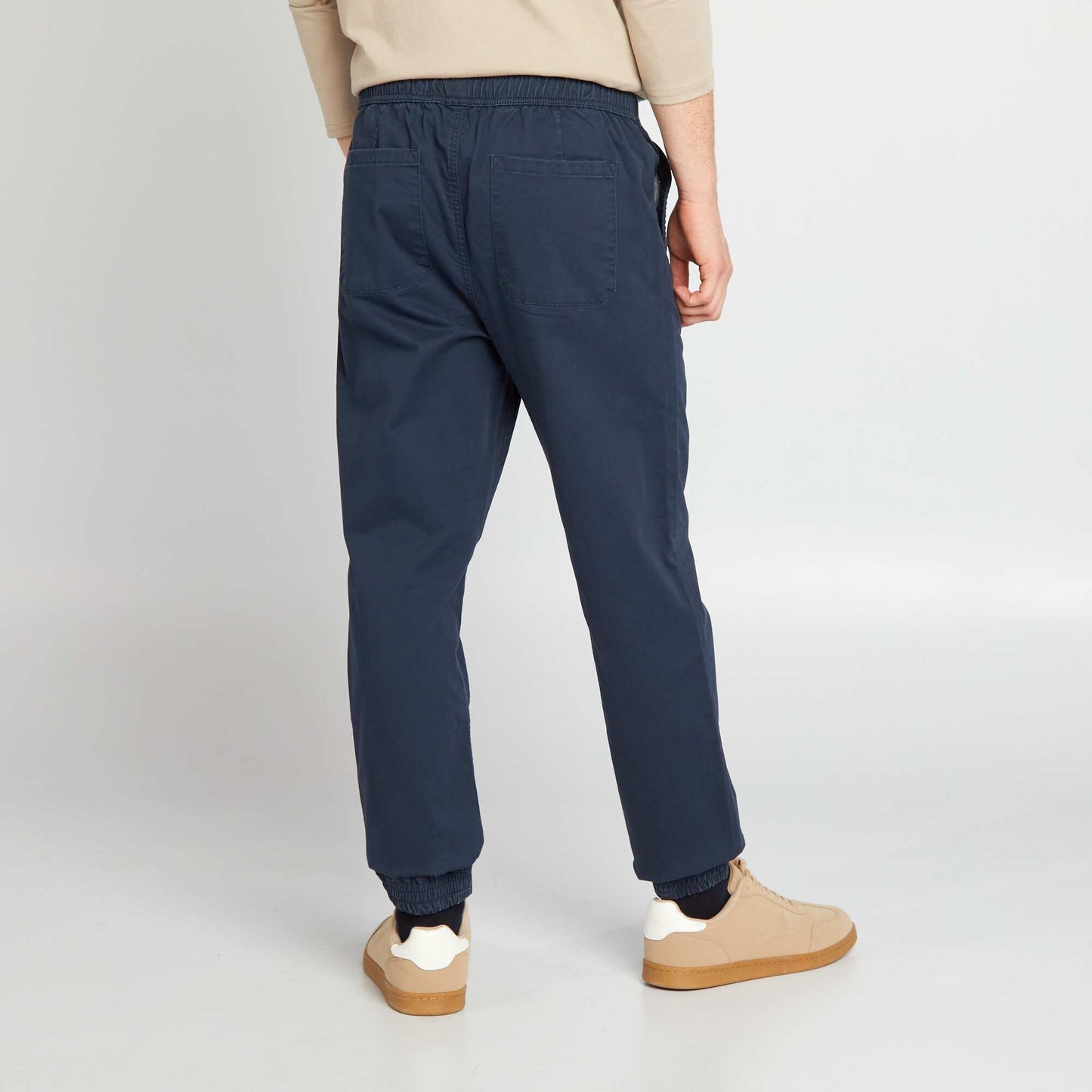 Pantalon esprit 'jogger' bleu marine