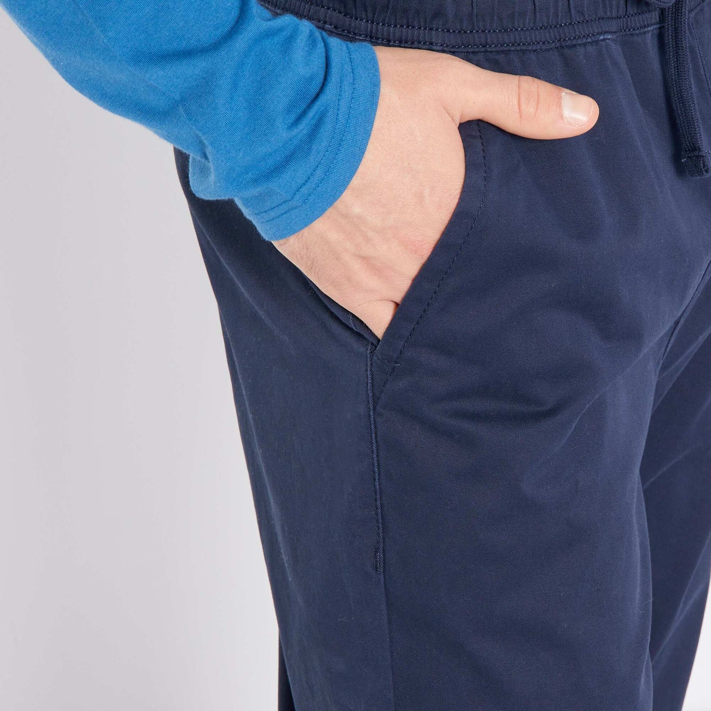 Pantalon esprit 'jogger' bleu marine