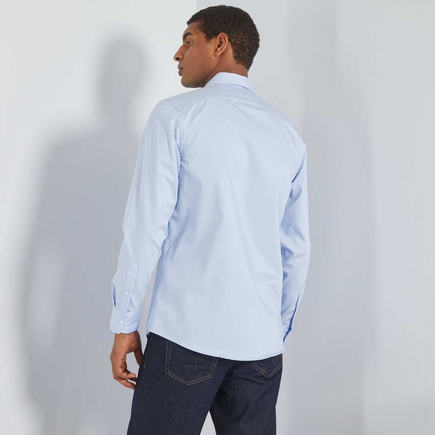 Chemise regular 'sans repassage' Bleu