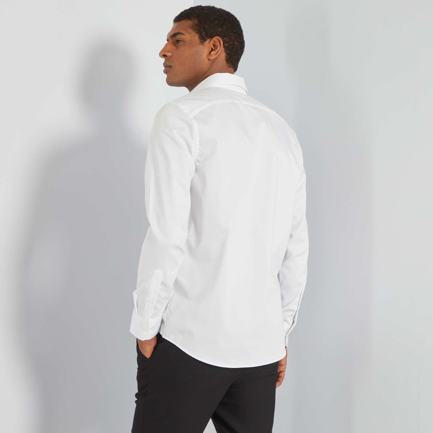 Chemise regular 'sans repassage' blanc