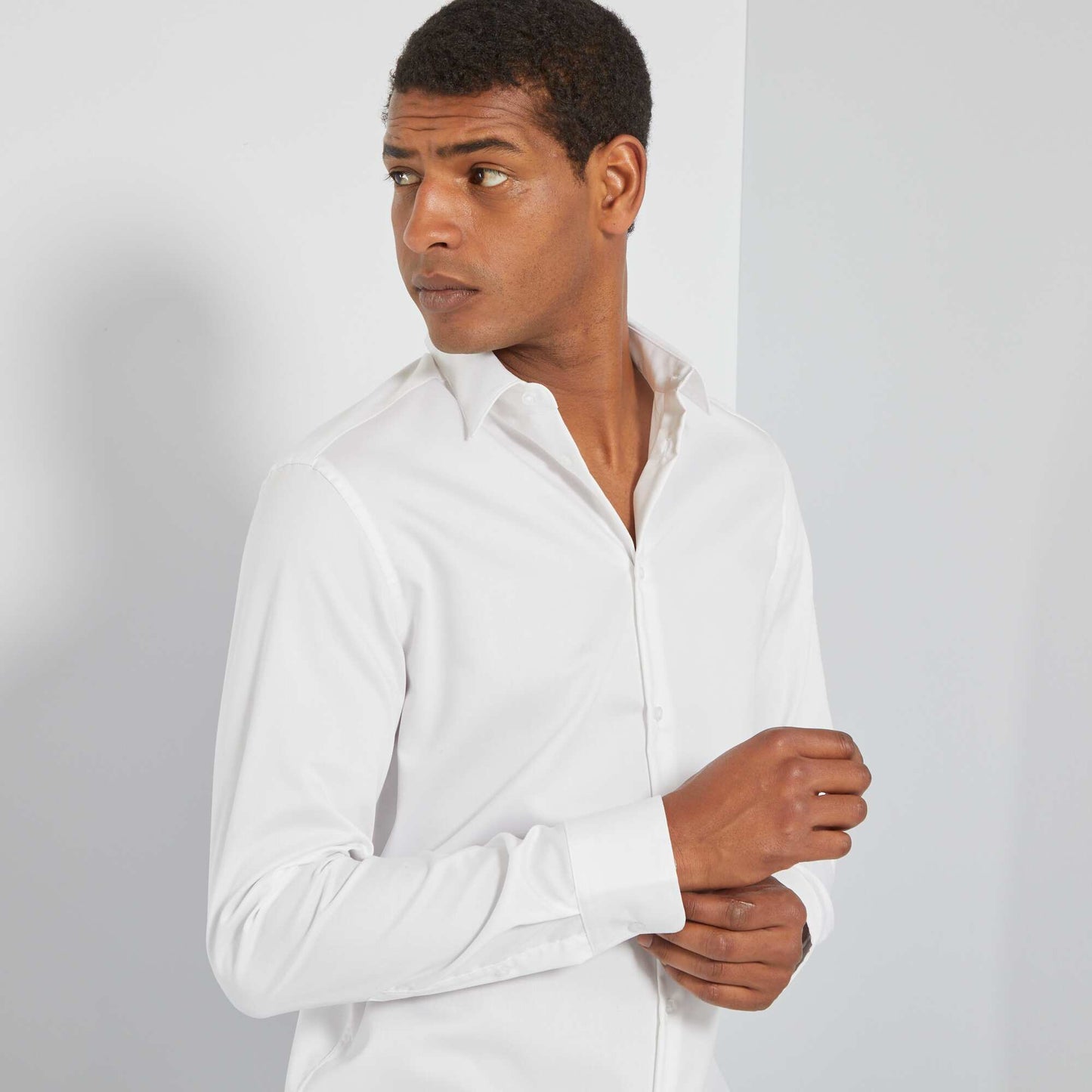 Chemise regular 'sans repassage' blanc