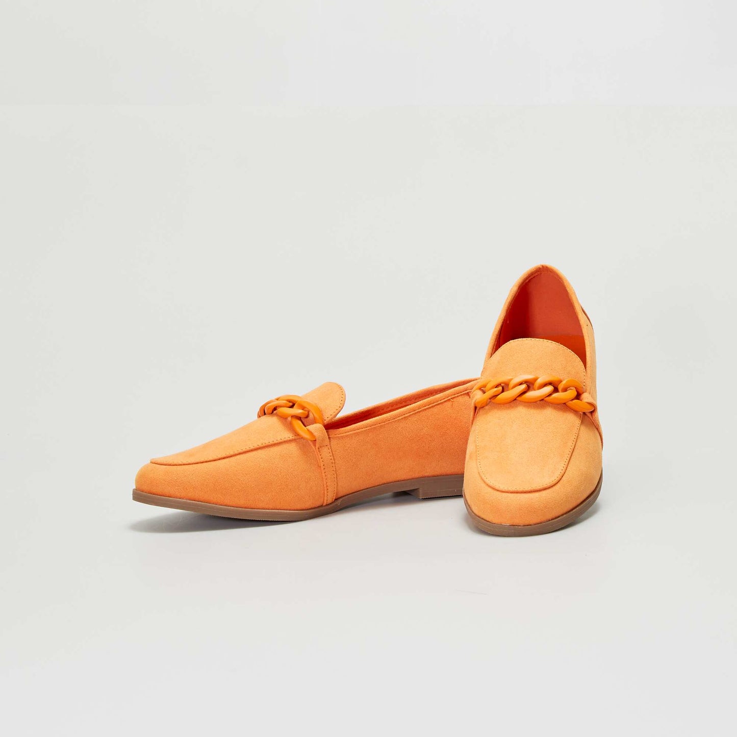 Mocassins en suédine colorés Orange