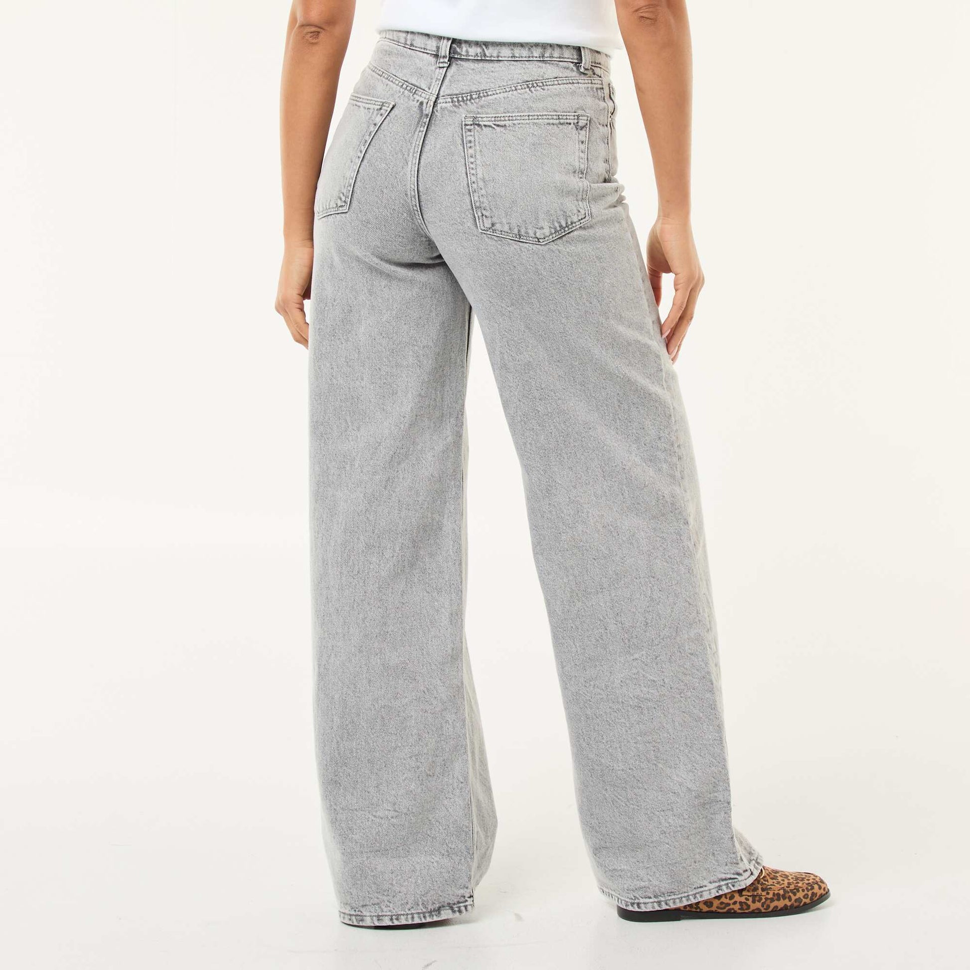 Jean wide leg - L30 GRIS
