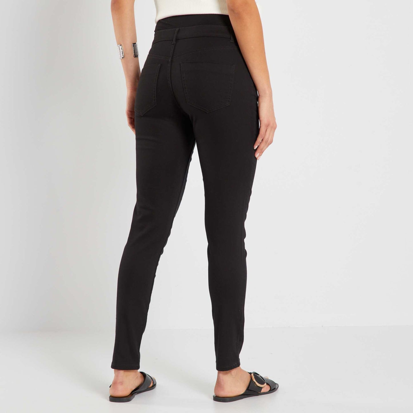 Pantalon en twill de grossesse noir