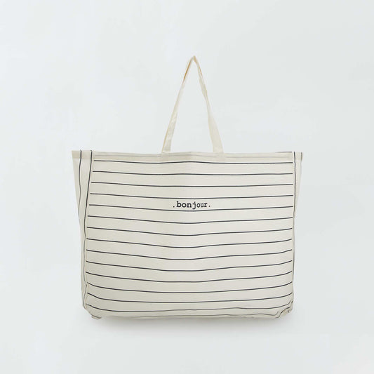 Tote-bag XXL en toile BLANC