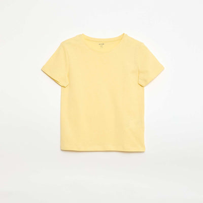 T-shirt en jersey uni JAUNE