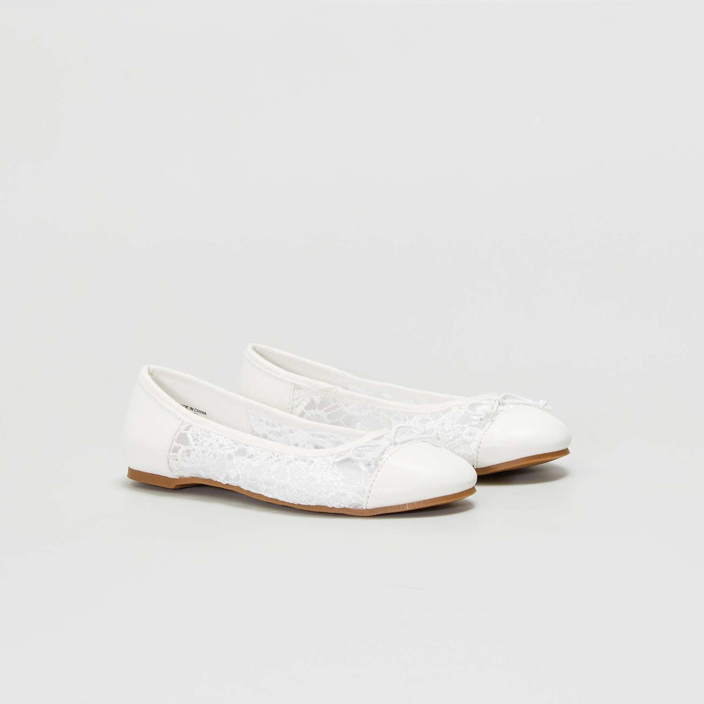 Ballerines en dentelle blanc