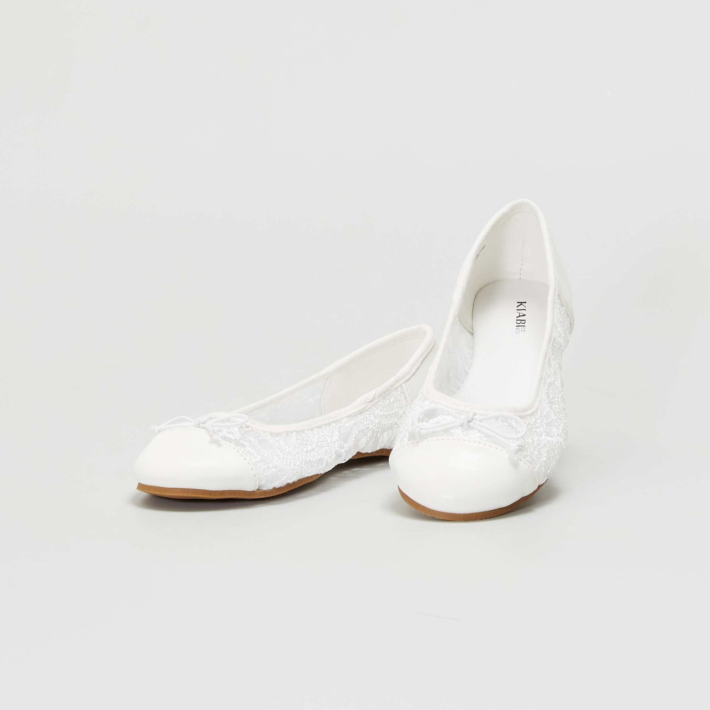 Ballerines en dentelle blanc