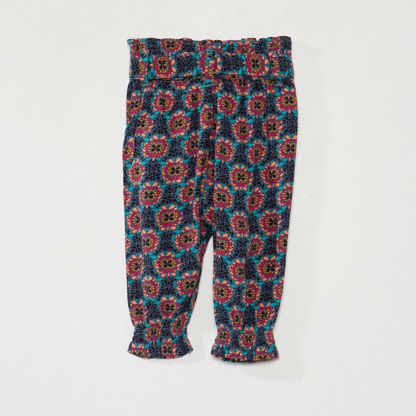 Pantalon fluide avec imprimé BLEU