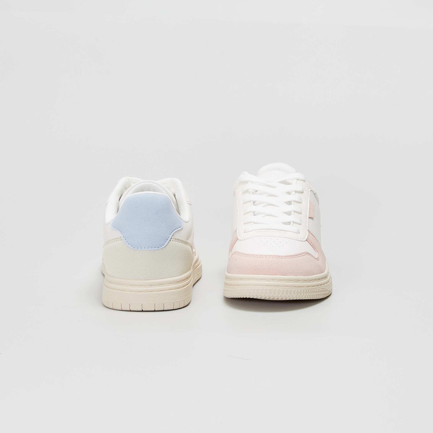 Baskets basses Blanc/rose