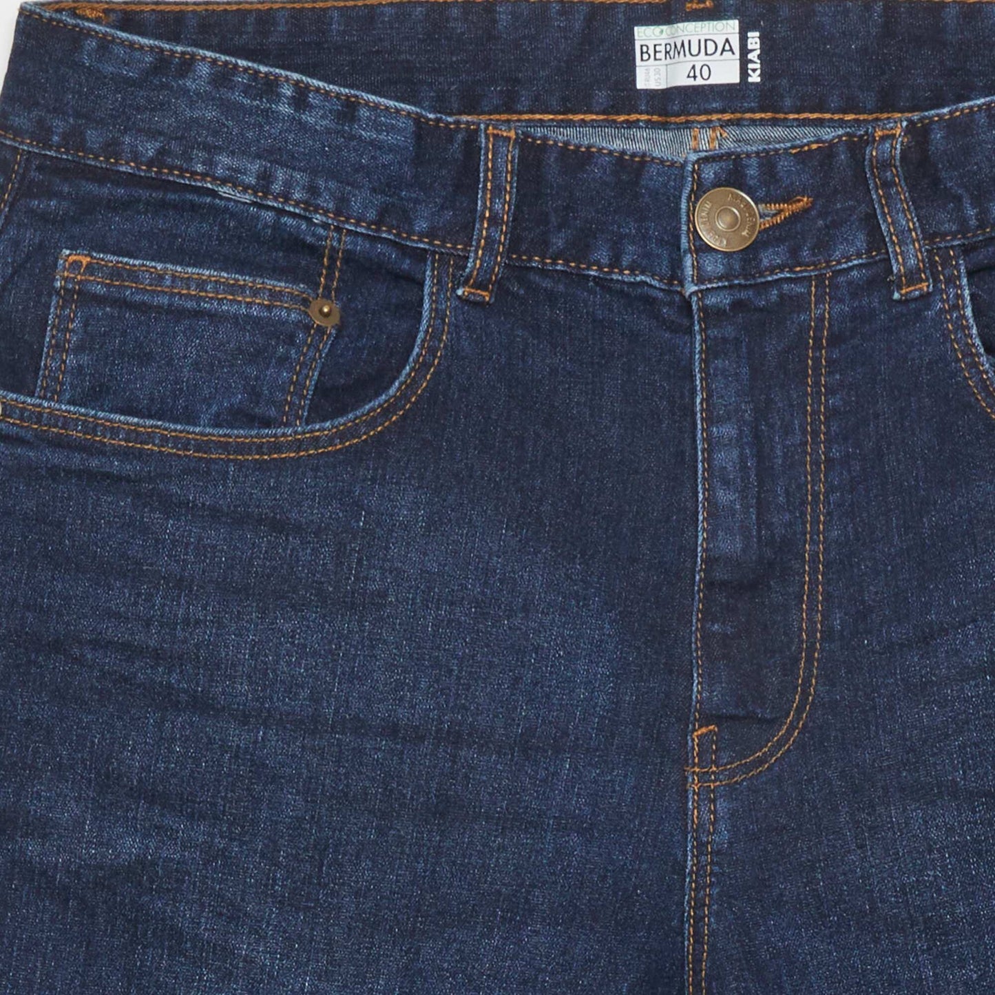 Bermuda en jean stretch Bleu