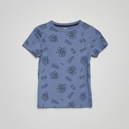 T-shirt à motif Bleu